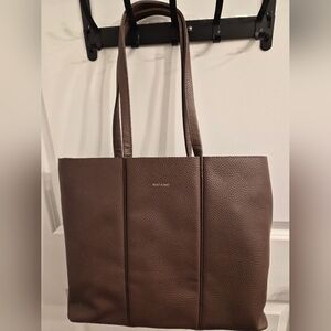 Matt & Nat Chocolate Faux Leather Tote Bag